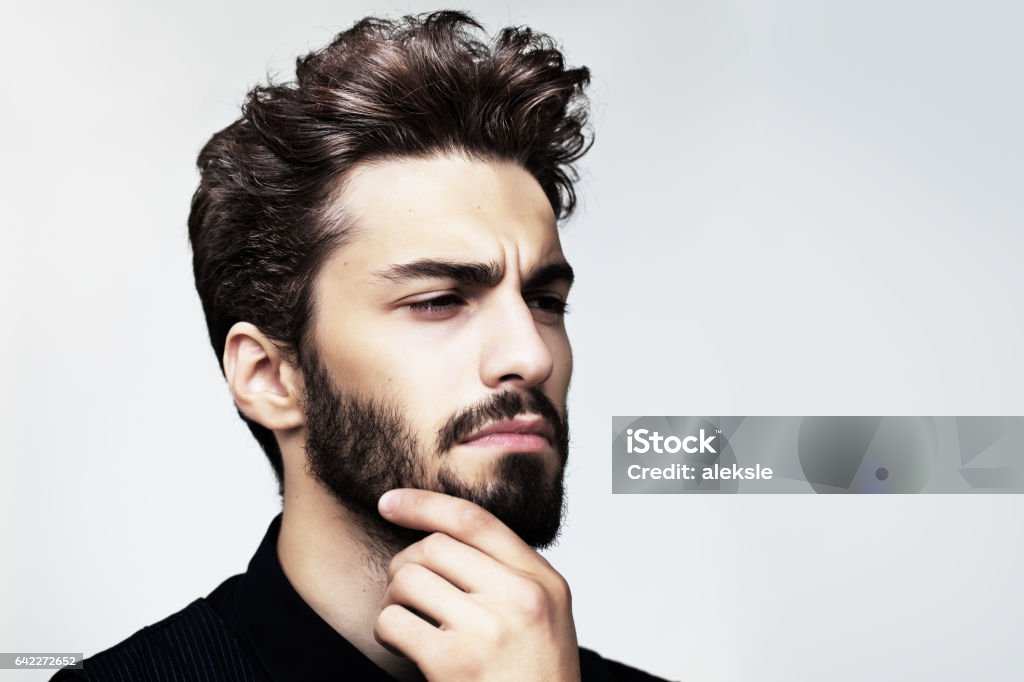 Bearded Stylish Man Posing Outdoors Stock Photo - Download Image Now - Men,  Hair, Fashion Model - iStock