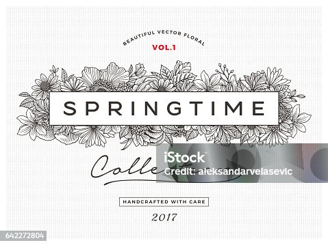 istock Spring Floral Frame 642272804