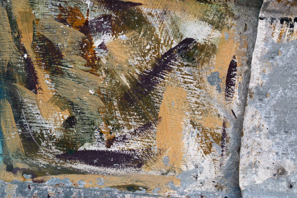 istock Aged paint on grunge dirty metal surface Abstract texture background 642285538