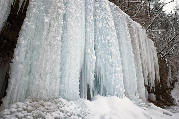 istock Frozen waterfall. Icefall Siklava skala, Slovakia 642291962