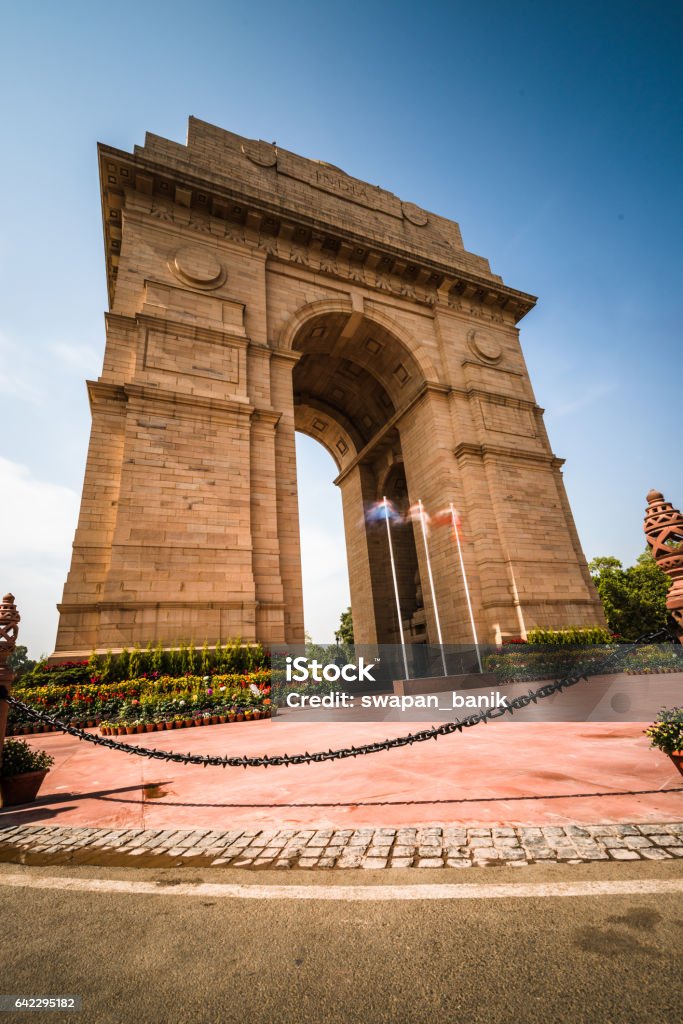 India Gate India Gate a war memorial commemorating the Indian soliders killed in the First World War. Built Structure Stock Photo