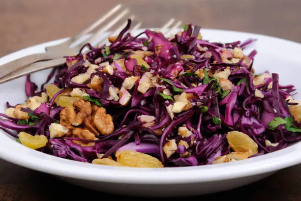 Photo of red coleslaw salad