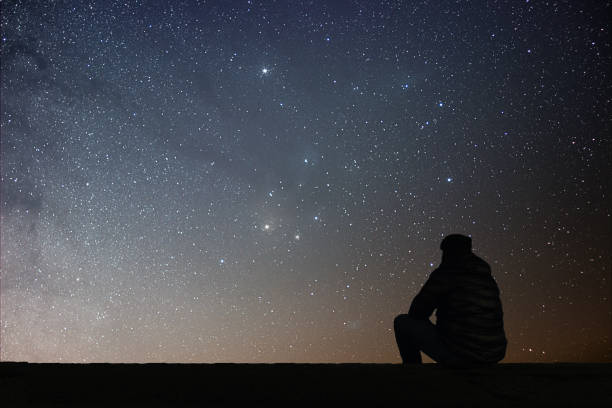 Man looking at the stars