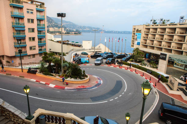 curva fairmont hairpin o loews - formula one racing foto e immagini stock