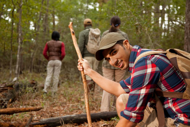 istock Friends enjoy nature on camping/hiking trip. 642314904