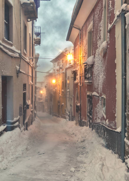istock old snowy street 642317296