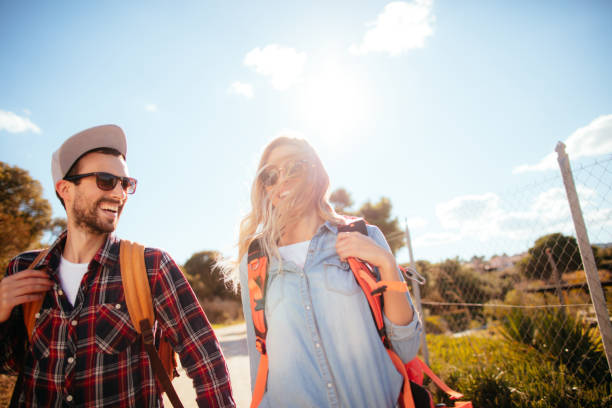 istock Couple of backpackers 642318180