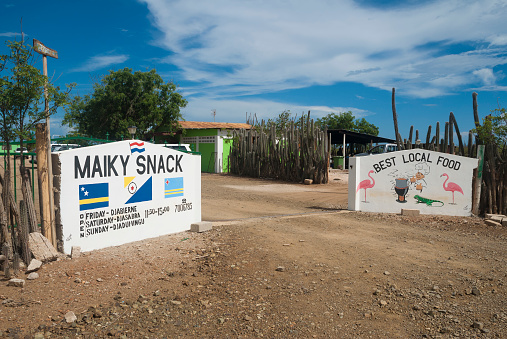 The local Maiky snack (cafe) on Bonaire, Dutch Caribbean
