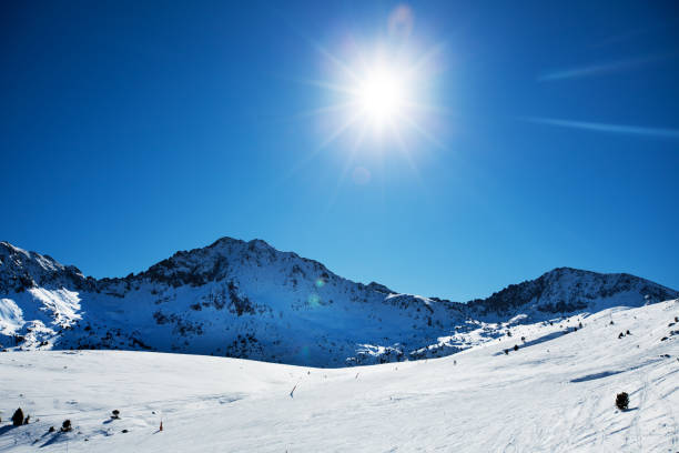 istock Beautiful winter mountains on a bright sunny day 642321572