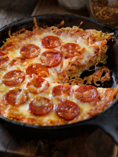 istock Ramen Noodle Crust Pepperoni Pizza 642327642