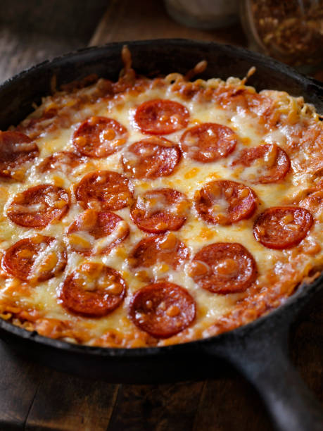 istock Ramen Noodle Crust Pepperoni Pizza 642327832