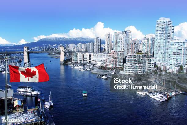Vancouver Canada Stock Photo - Download Image Now - Vancouver - Canada, Canada, Canadian Flag