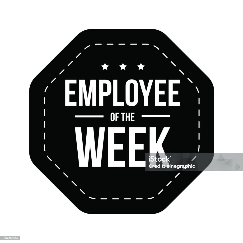 Employee of the Week vector badge Employee of the Week vector badge black Award stock vector