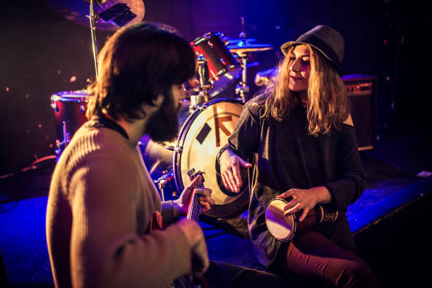 istock Band rehearsing indoors 642343278