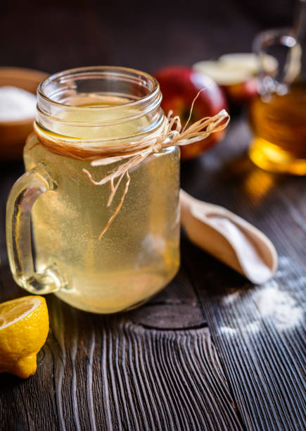 istock Apple cider vinegar, lemon and baking soda drink 642343332