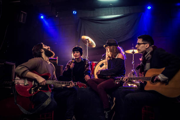 istock Band having a rehearsal 642343538