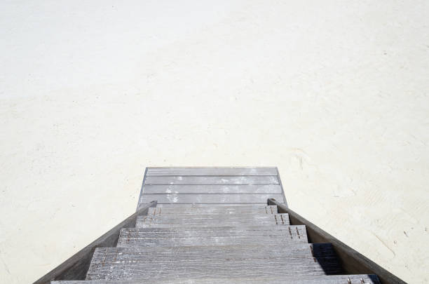 Wooden stairs to beach
