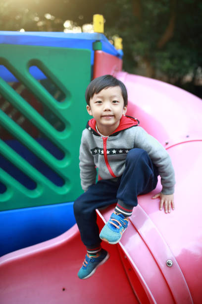 istock Cute Asian child in the Playground 642407498
