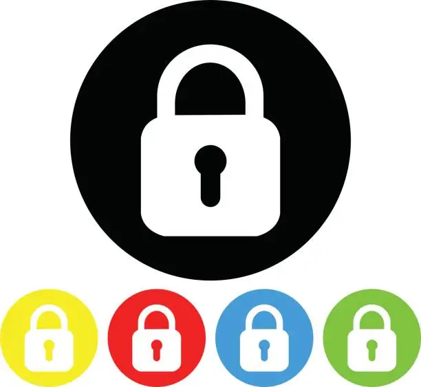 Vector illustration of Lock icons