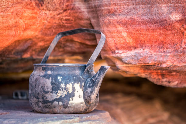 Ancient arabian - bedouin jars and jugs to take water, coffee an tea