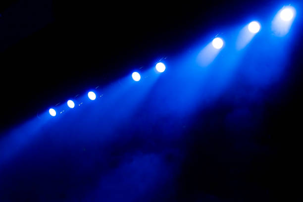 istock The rays of searchlights in smoke on stage during a performance 642430658
