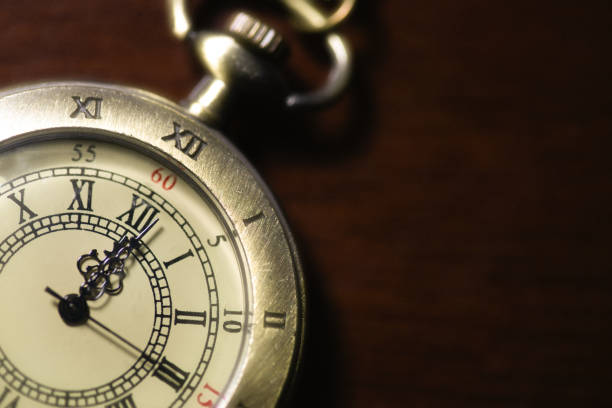 istock Vintage pocket watch and space for text 642431750