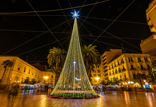 Christmas tree in Taranto, Apulia, Italy