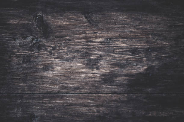 istock Dark Brown Vintage Wood textured Background 642438422