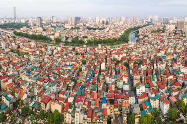 istock Closed resident houses in Hanoi 642438764