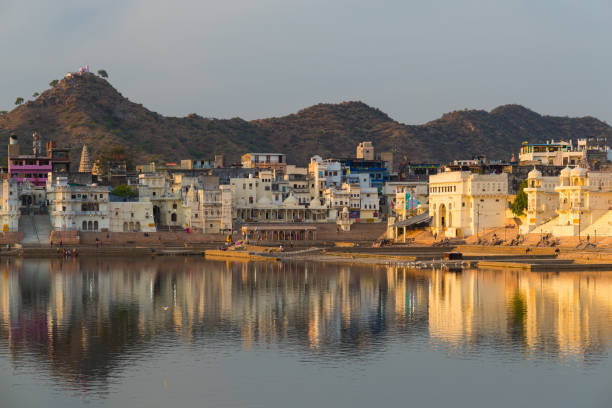 istock Cityscape at Pushkar, Rajasthan, India. 642441052