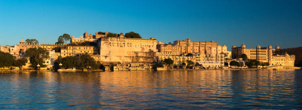 istock Udaipur cityscape at sunset. 642441634
