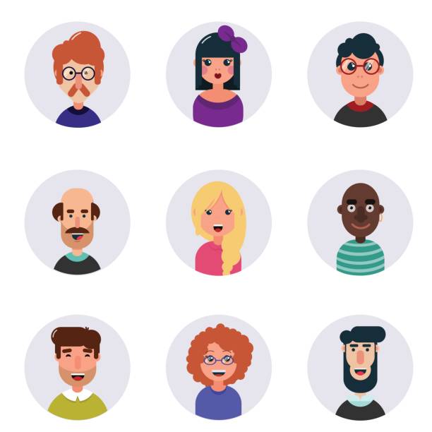 People Together To Kawaii Avatar Icon Stock Illustration