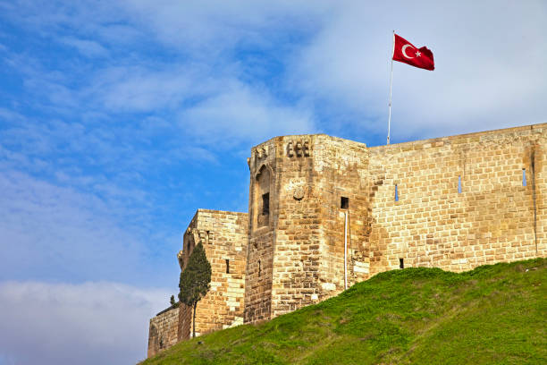 Gaziantep Citadel Gaziantep Citadel, located in the centre of the city displays the historic past and architectural style of the city. gaziantep province stock pictures, royalty-free photos & images