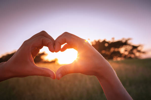 istock Heart against beautiful sunset 642445198