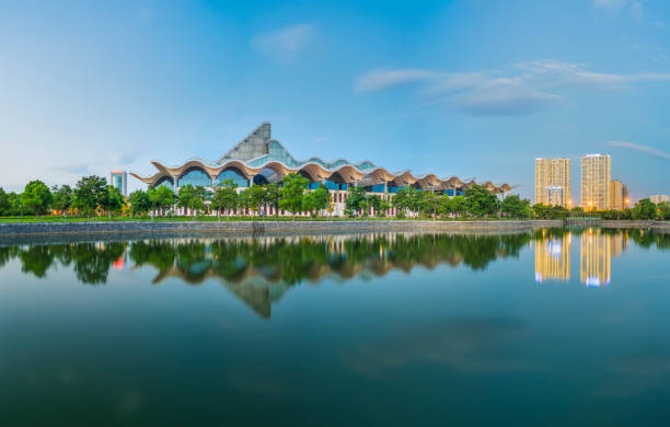 istock Hanoi cityscape at twilight. Cau Giay district 642448322