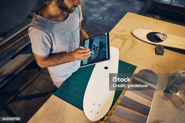 Designing A Deck That Will Inspire Envy Stock Photo - Download Image Now - Customized, Skateboard, Design