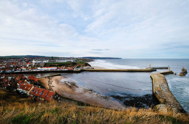 istock Ariel View looking oveer Whitby Harbour 642460730