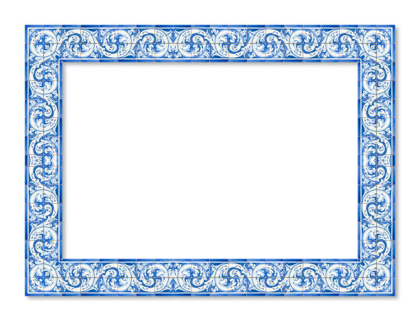 istock Frame design with typical portuguese decorations called 
