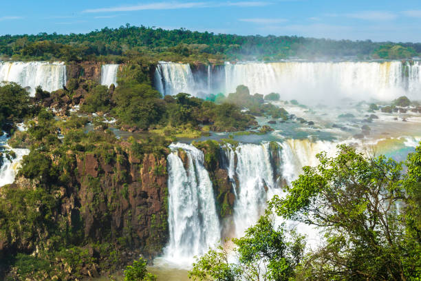 istock Iguazu falls between Brazil and Argentina border 642476622