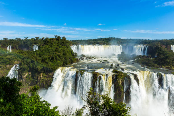 istock Iguazu falls between Brazil and Argentina border 642476666