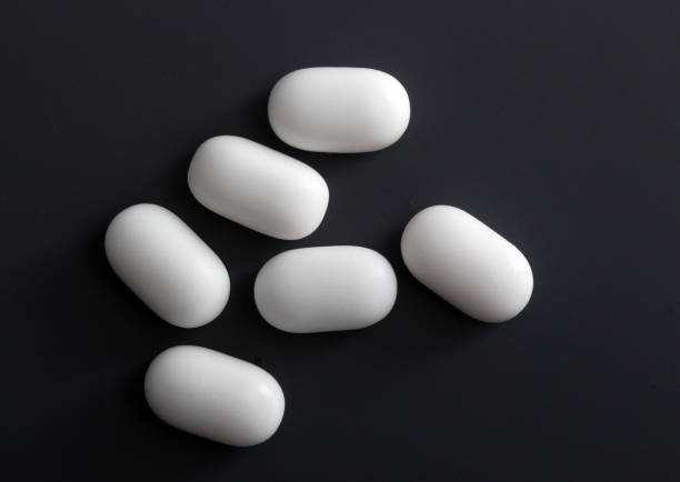 istock capsule like white sweet candy,mint taste 642484916