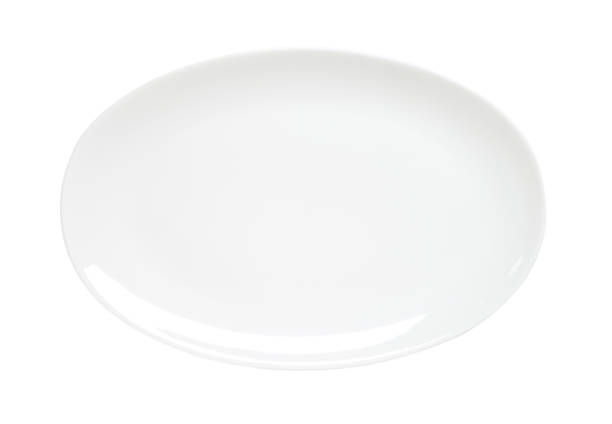 Oval plain white platter Oval plain white serving plate serving dish stock pictures, royalty-free photos & images