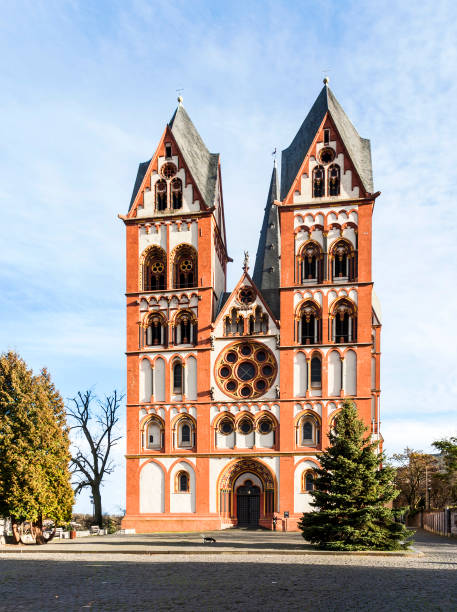 famous gothic dome in Limburg an der Lahn, Germany under blue sky