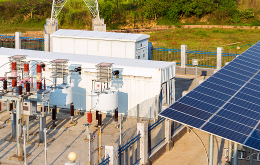 Photovoltaic substation, photovoltaic, high-voltage tower and other equipment.