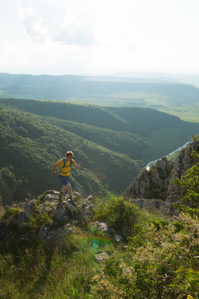 istock Male athlete running on a mountain trail in summer 642527360