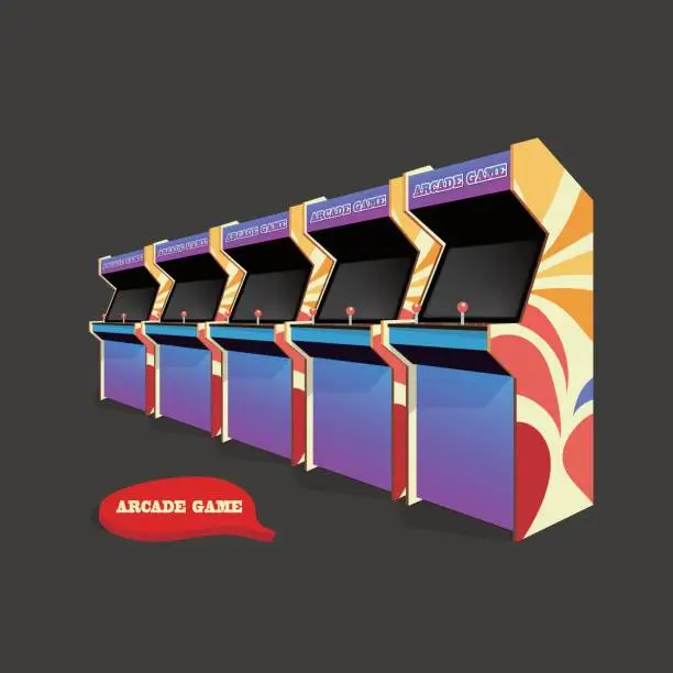 Vector illustration of Arcade Games