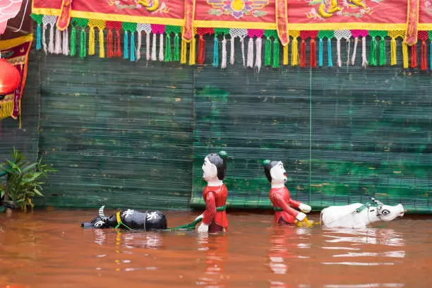 Photo of A common Vietnamese water puppetry show