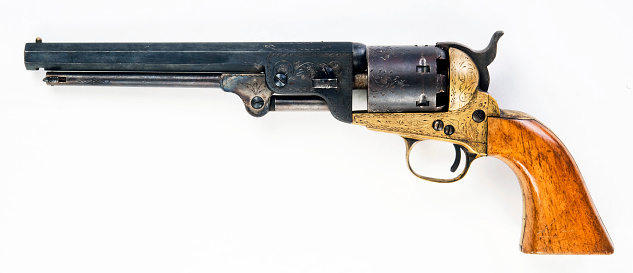 Old western cowboy pistol with room for your type.