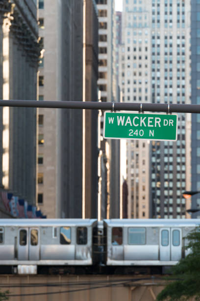 Wacker Drive Wacker drive in the loop. wack stock pictures, royalty-free photos & images