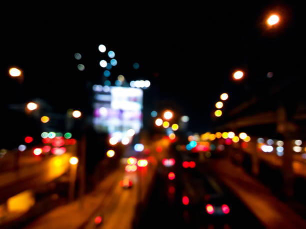 istock Blurred traffic and colorful bokeh 642566094
